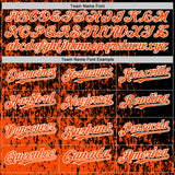 Custom Black Orange-White Abstract Fragment Art 3D Pattern Design Bomber Full-Snap Varsity Letterman Hoodie Jacket