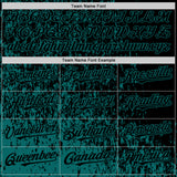 Custom Black Black-Teal Abstract Fragment Art 3D Pattern Design Bomber Full-Snap Varsity Letterman Hoodie Jacket