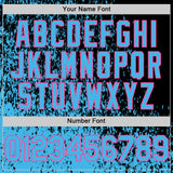 Custom Black Sky Blue-Pink Abstract Fragment Art 3D Pattern Design Bomber Full-Snap Varsity Letterman Hoodie Jacket