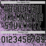 Custom Light Purple Black-White Abstract Fragment Art 3D Pattern Design Bomber Full-Snap Varsity Letterman Hoodie Jacket