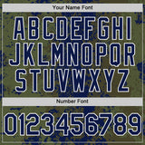 Custom Olive Navy-White 3D Pattern Design Bomber Full-Snap Varsity Letterman Hoodie Jacket