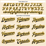 Custom Cream Navy-Gold Bomber Full-Snap Varsity Faux Leather Letterman Jacket