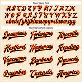 Custom Cream Black-Orange Bomber Full-Snap Varsity Faux Leather Letterman Jacket