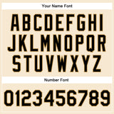 Custom Cream Black-Old Gold Bomber Full-Snap Varsity Faux Leather Letterman Jacket