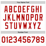 Custom White Red Bomber Full-Snap Varsity Faux Leather Letterman Jacket