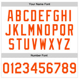 Custom White Orange Bomber Full-Snap Varsity Faux Leather Letterman Jacket