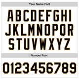 Custom White Black-Old Gold Bomber Full-Snap Varsity Faux Leather Letterman Jacket