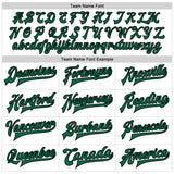 Custom White Kelly Green-Black Bomber Full-Snap Varsity Faux Leather Letterman Jacket