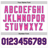 Custom White Purple Pink-Black Bomber Full-Snap Varsity Faux Leather Letterman Jacket