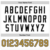 Custom White Old Gold-Black Bomber Full-Snap Varsity Faux Leather Letterman Jacket