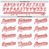 Custom White White-Red Bomber Full-Snap Varsity Faux Leather Letterman Jacket