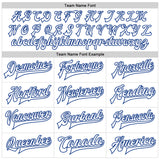 Custom White White-Royal Bomber Full-Snap Varsity Faux Leather Letterman Jacket