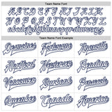 Custom White White-Navy Bomber Full-Snap Varsity Faux Leather Letterman Jacket