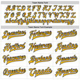 Custom White Gold-Navy Bomber Full-Snap Varsity Faux Leather Letterman Jacket