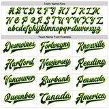 Custom White Navy-Neon Green Bomber Full-Snap Varsity Faux Leather Letterman Jacket