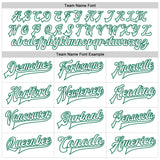 Custom White White-Kelly Green Bomber Full-Snap Varsity Faux Leather Letterman Jacket