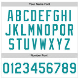 Custom White Teal Bomber Full-Snap Varsity Faux Leather Letterman Jacket