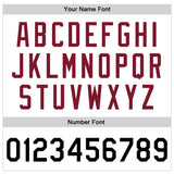 Custom White Black-Crimson Bomber Full-Snap Varsity Faux Leather Letterman Jacket