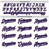 Custom White Purple-Black Bomber Full-Snap Varsity Faux Leather Letterman Jacket