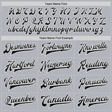 Custom Gray Black-White Bomber Full-Snap Varsity Faux Leather Letterman Jacket