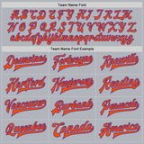 Custom Gray Orange-Purple Bomber Full-Snap Varsity Faux Leather Letterman Jacket