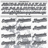 Custom White Black-Gray Splash Art 3D Pattern Design Bomber Full-Snap Varsity Letterman Hoodie Jacket