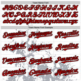 Custom White Black Gray-Red Splash Art 3D Pattern Design Bomber Full-Snap Varsity Letterman Hoodie Jacket