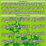 Custom Neon Green Black Grass Green-White Splash Art 3D Pattern Design Bomber Full-Snap Varsity Letterman Hoodie Jacket