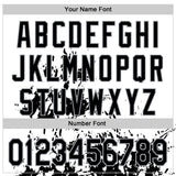 Custom White Black-Gray Splash Art 3D Pattern Design Bomber Full-Snap Varsity Letterman Hoodie Jacket