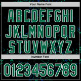 Custom Black Kelly Green Royal-White Fragment 3D Pattern Design Bomber Full-Snap Varsity Letterman Hoodie Jacket