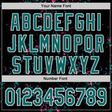 Custom Black Teal Pink-White Fragment 3D Pattern Design Bomber Full-Snap Varsity Letterman Hoodie Jacket