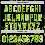 Custom Black Neon Green Pink-White Fragment 3D Pattern Design Bomber Full-Snap Varsity Letterman Hoodie Jacket