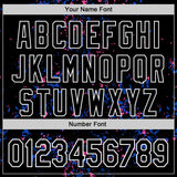 Custom Black Thunder Blue Pink-White Fragment 3D Pattern Design Bomber Full-Snap Varsity Letterman Hoodie Jacket