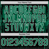 Custom Black Kelly Green-White Dripping Splatter 3D Pattern Design Bomber Full-Snap Varsity Letterman Hoodie Jacket