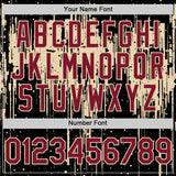 Custom Black Crimson-City Cream Dripping Splatter 3D Pattern Design Bomber Full-Snap Varsity Letterman Hoodie Jacket