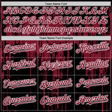 Custom Black Crimson-White Dripping Splatter 3D Pattern Design Bomber Full-Snap Varsity Letterman Hoodie Jacket
