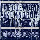 Custom Navy Silver-White Dripping Splatter 3D Pattern Design Bomber Full-Snap Varsity Letterman Hoodie Jacket