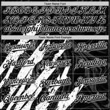 Custom Black White Splash 3D Pattern Design Bomber Full-Snap Varsity Letterman Hoodie Jacket