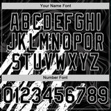 Custom Black White Splash 3D Pattern Design Bomber Full-Snap Varsity Letterman Hoodie Jacket