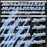 Custom Black Light Blue-White Splash 3D Pattern Design Bomber Full-Snap Varsity Letterman Hoodie Jacket