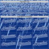 Custom Royal Light Blue-White Splash 3D Pattern Design Bomber Full-Snap Varsity Letterman Hoodie Jacket