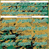 Custom Old Gold Kelly Green Black-White Splash 3D Pattern Design Bomber Full-Snap Varsity Letterman Hoodie Jacket