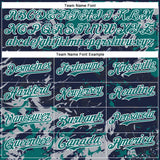 Custom Navy Teal Gray-White Splash 3D Pattern Design Bomber Full-Snap Varsity Letterman Hoodie Jacket
