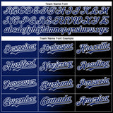 Custom Royal Black-White Gradient Line Bomber Full-Snap Varsity Letterman Hoodie Jacket