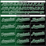 Custom Kelly Green Black-White Gradient Line Bomber Full-Snap Varsity Letterman Hoodie Jacket