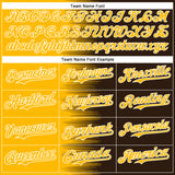 Custom Gold Brown-White Gradient Line Bomber Full-Snap Varsity Letterman Hoodie Jacket