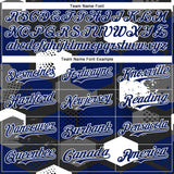 Custom Black Royal-White Geometric Shape 3D Pattern Design Bomber Full-Snap Varsity Letterman Hoodie Jacket