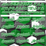 Custom Black Grass Green-White Geometric Shape 3D Pattern Design Bomber Full-Snap Varsity Letterman Hoodie Jacket