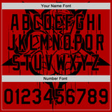 Custom Red Black Gothic Snake Grunge 3D Pattern Design Bomber Full-Snap Varsity Letterman Jacket