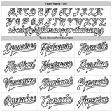 Custom White Black Gothic Chromatic Crosses 3D Pattern Design Bomber Full-Snap Varsity Letterman Jacket